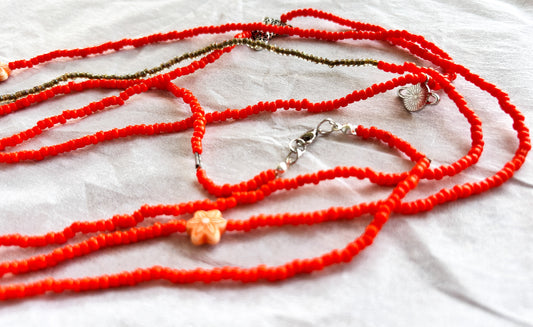 Orange themed beads~218cm