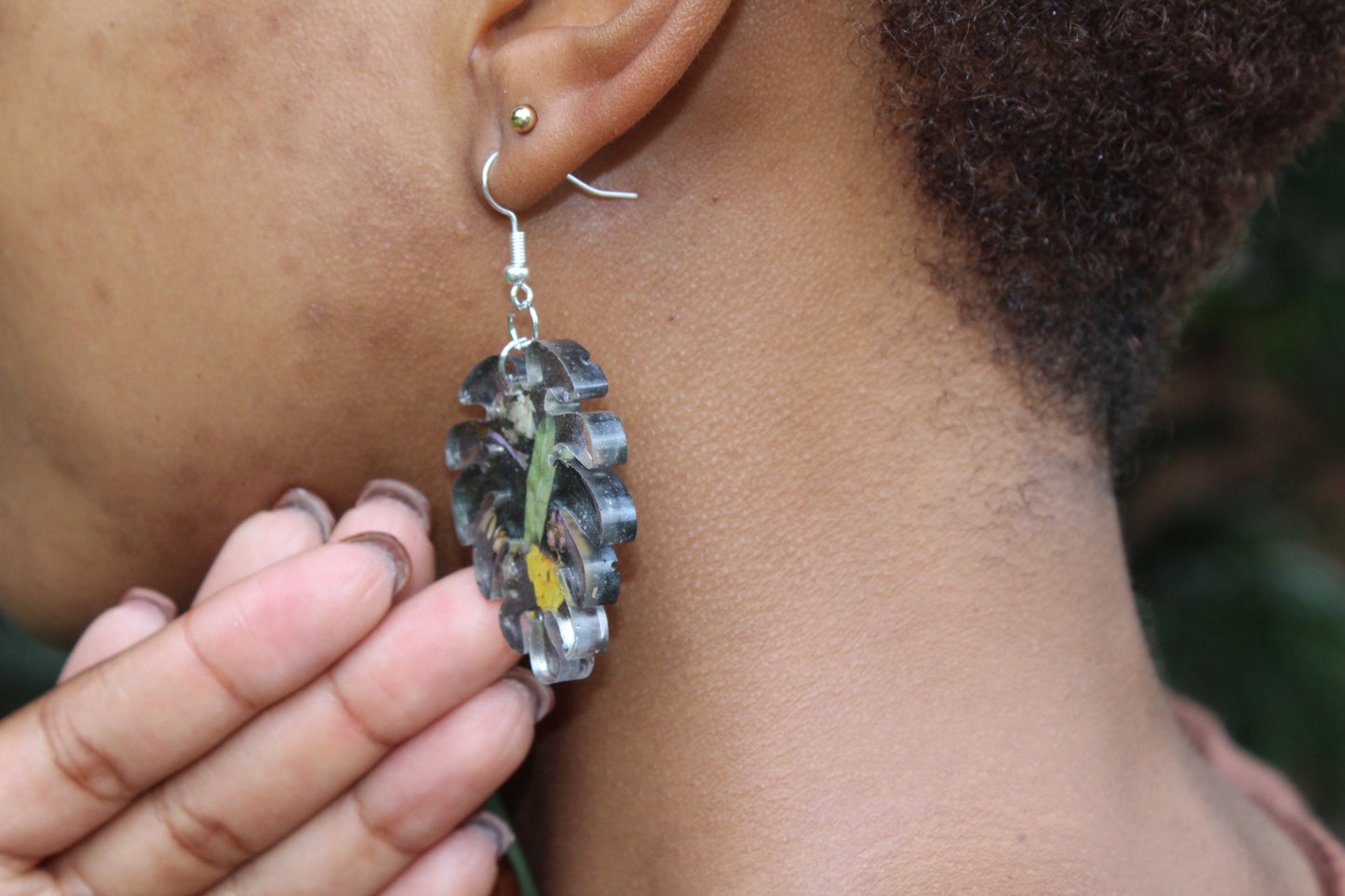 Verdant Bloom Resin Earring collection