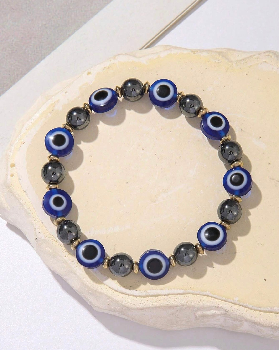 Evil eye-black onyx bracelet