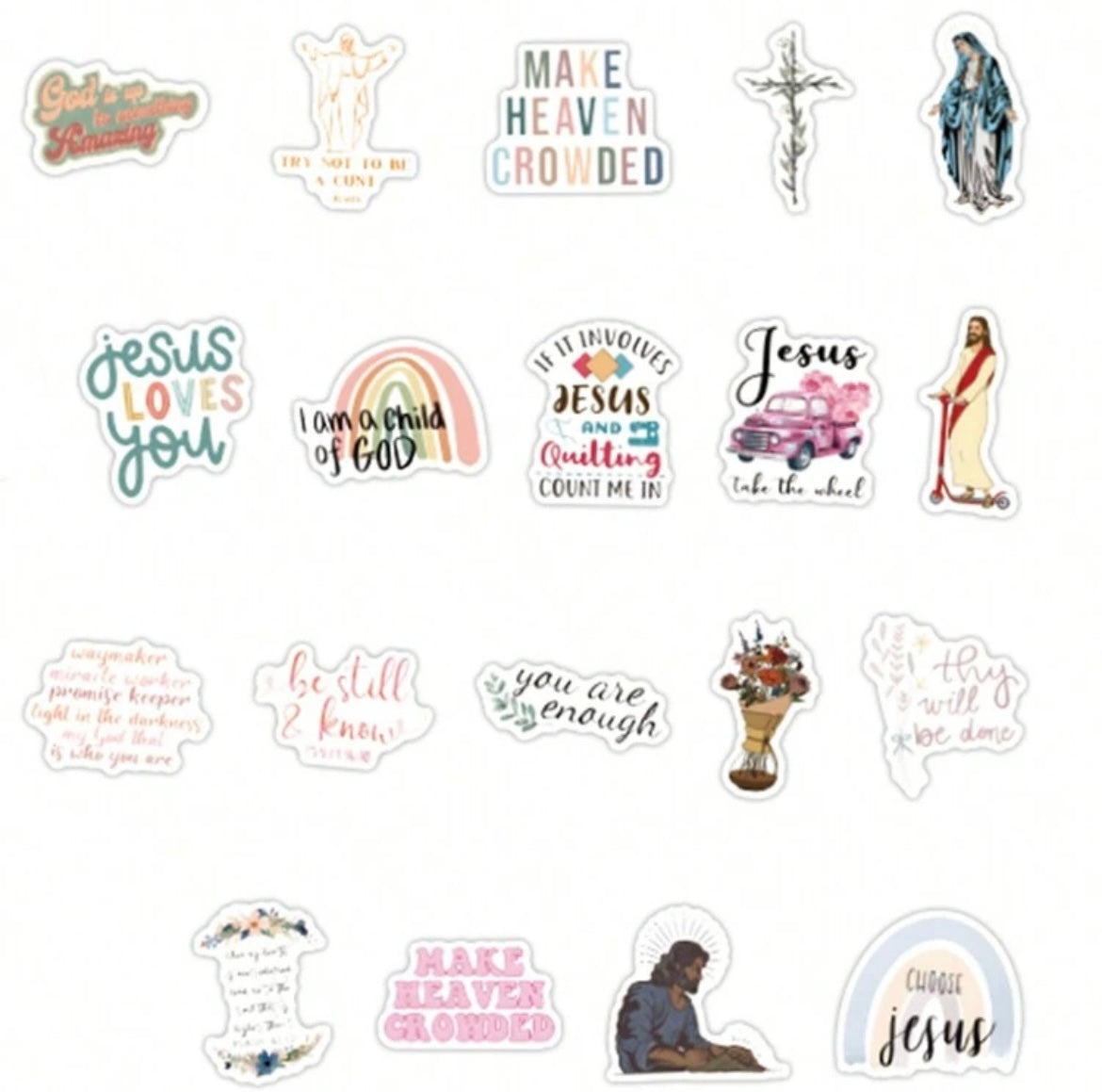 Christian Inspirations Stickers (1pc)