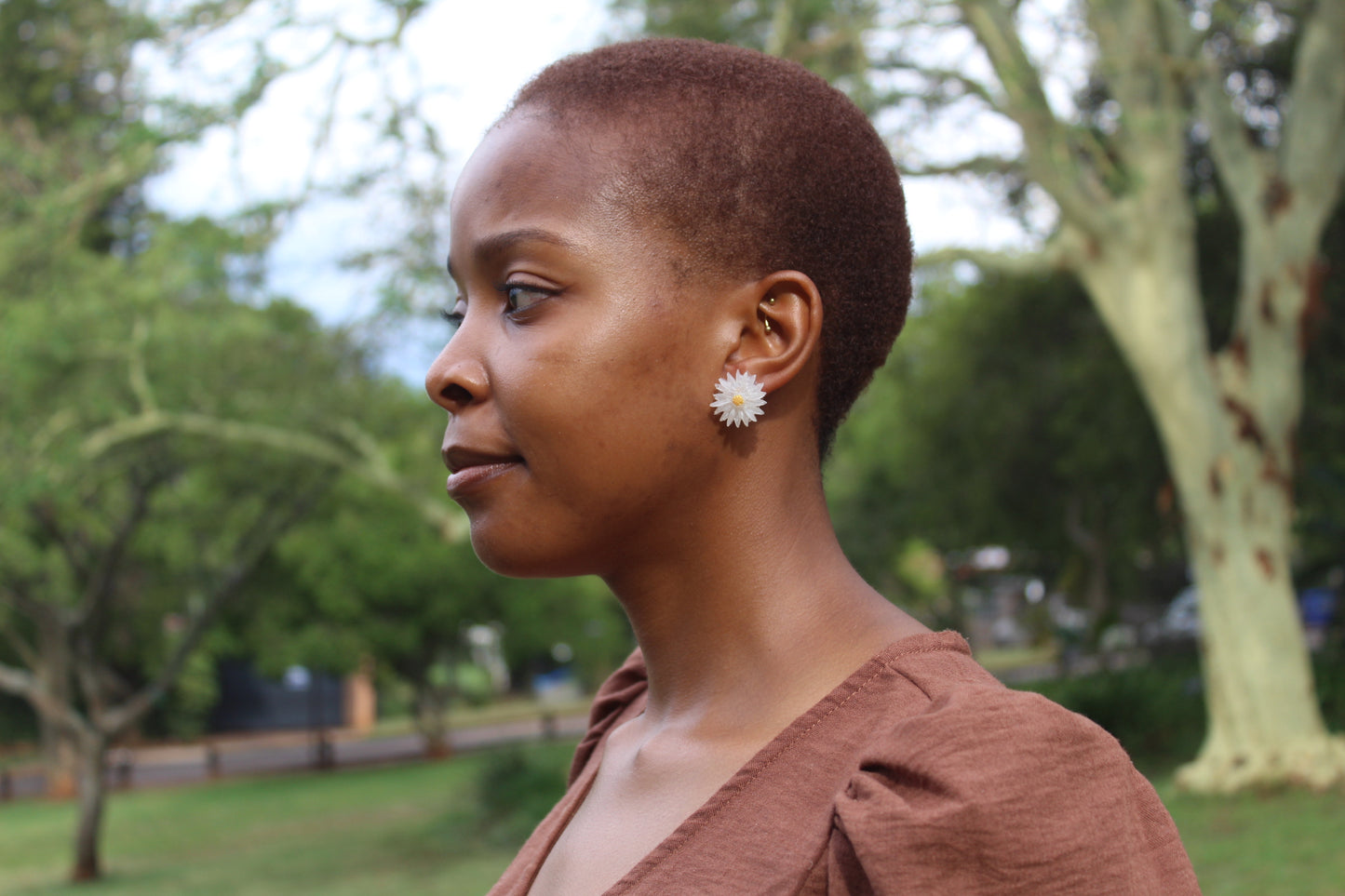 Golden Bloom Stud Earrings