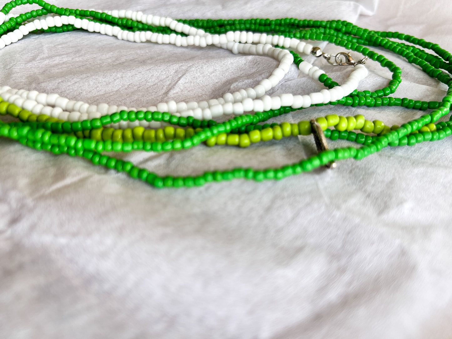 Shades-of-Green Waist Beads