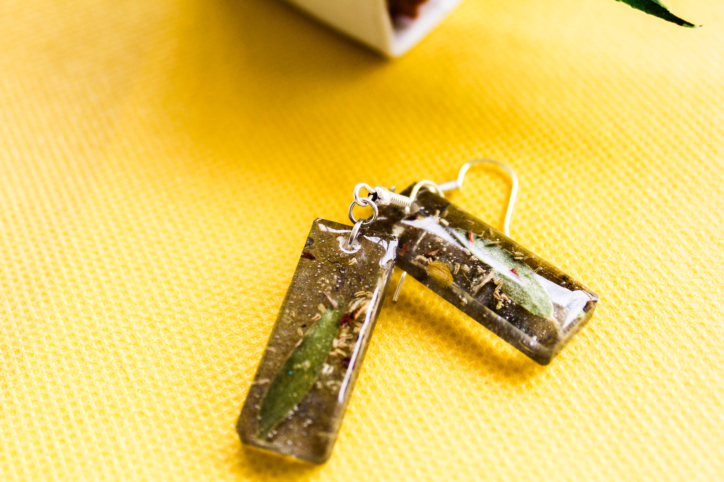 Verdant Earth Rectangle Earrings