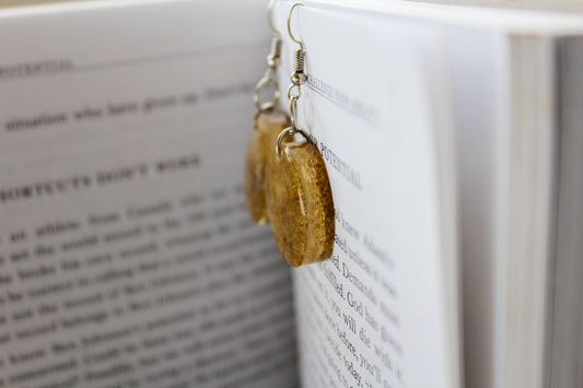 Chamomile Serenity Round Earrings