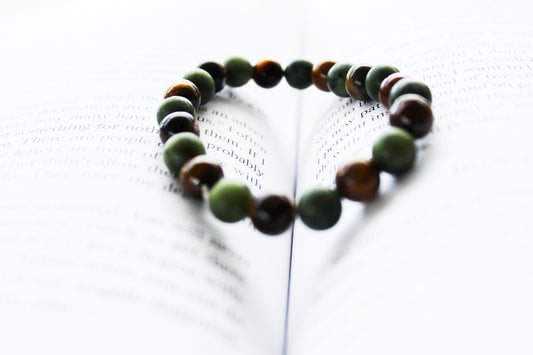 Tiger Eye and Jade beads