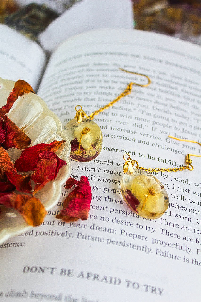 Rosella Bloom Resin Earrings