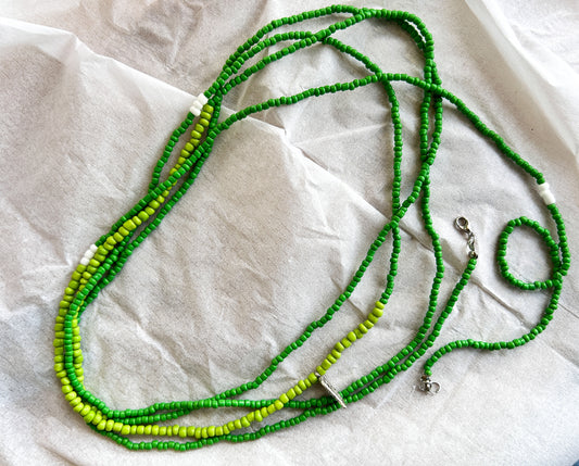 Shades-of-Green Waist Beads