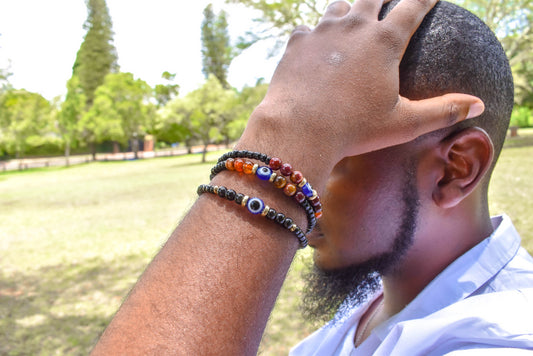 Evil eye & gemstone bracelet