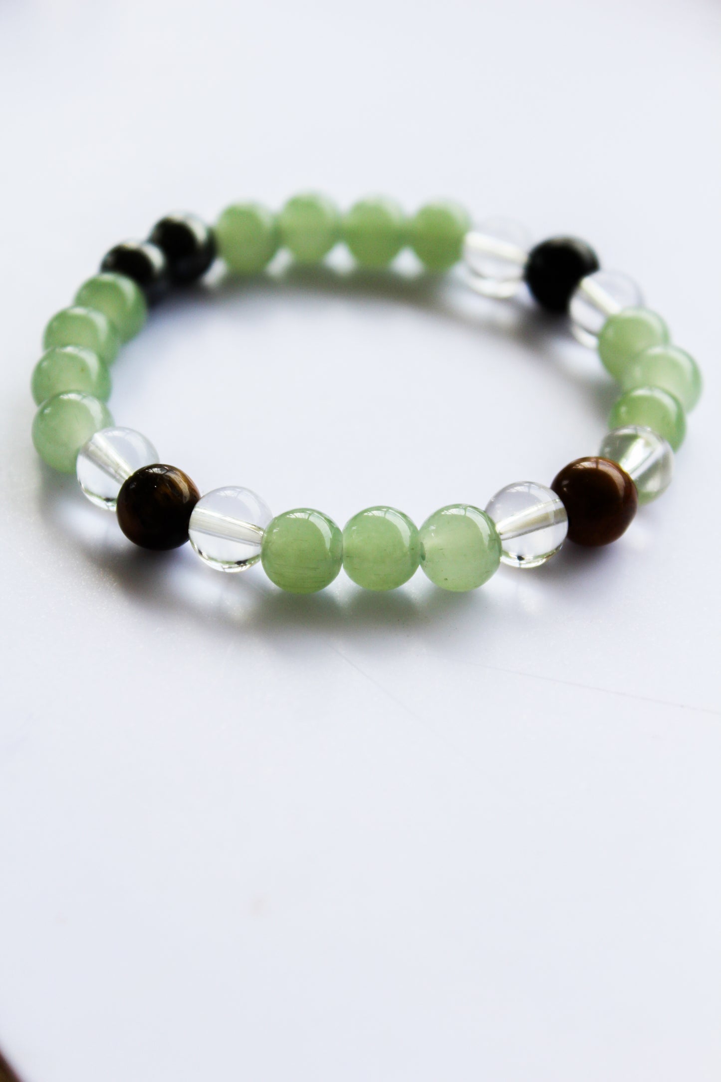 8mm Citrine Green Aventurine Tiger Eye Hematite Bracelet