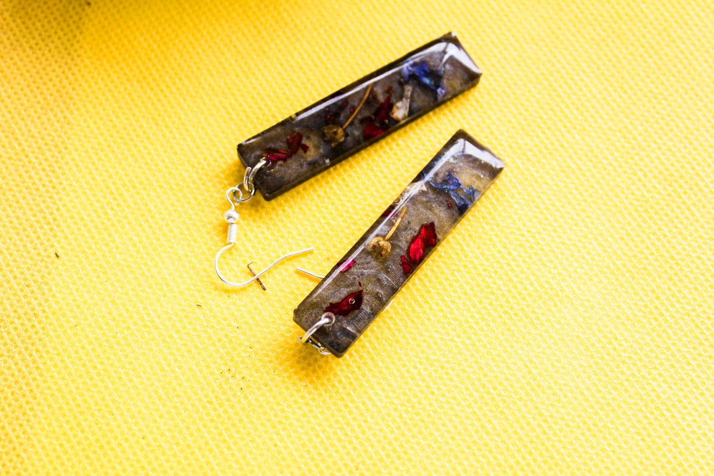 Rosella Blossom Rectangle Earrings/Necklace